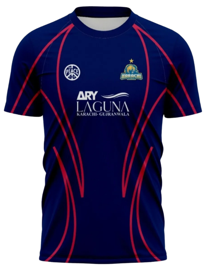 PSL 2025 Karachi Kings training jersey, fully sublimated, breathable and quick-dry design