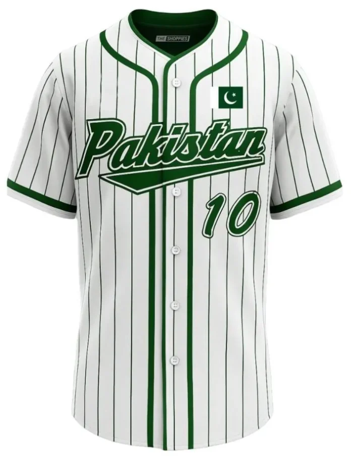 Pakistan Baseball Shirt – White Edition