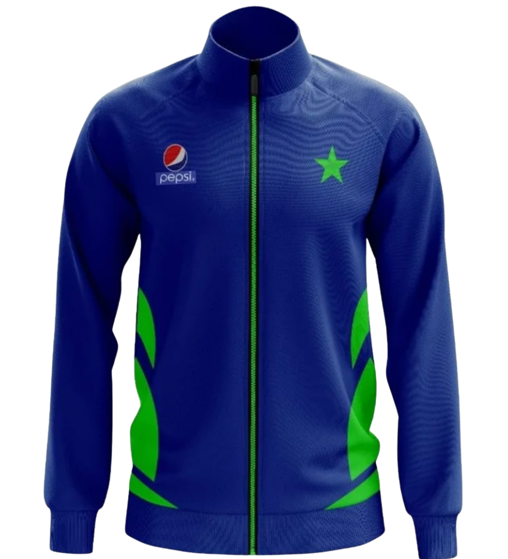 Pakistan National Cricket Team Training Jacket Blue with full-zip design