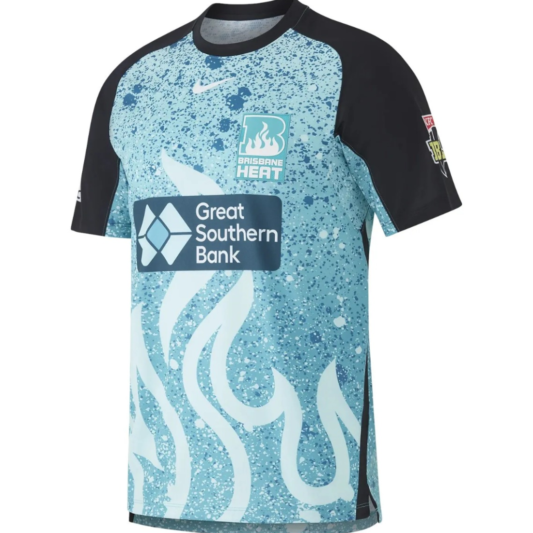 Brisbane Heat 2025 replica jersey, lightweight breathable polyester cricket shirt