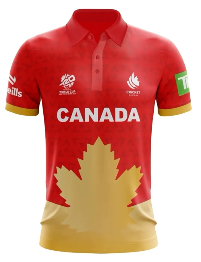 ICC T20 2024 Canada cricket shirt, export-grade fan edition, quick-dry fabric