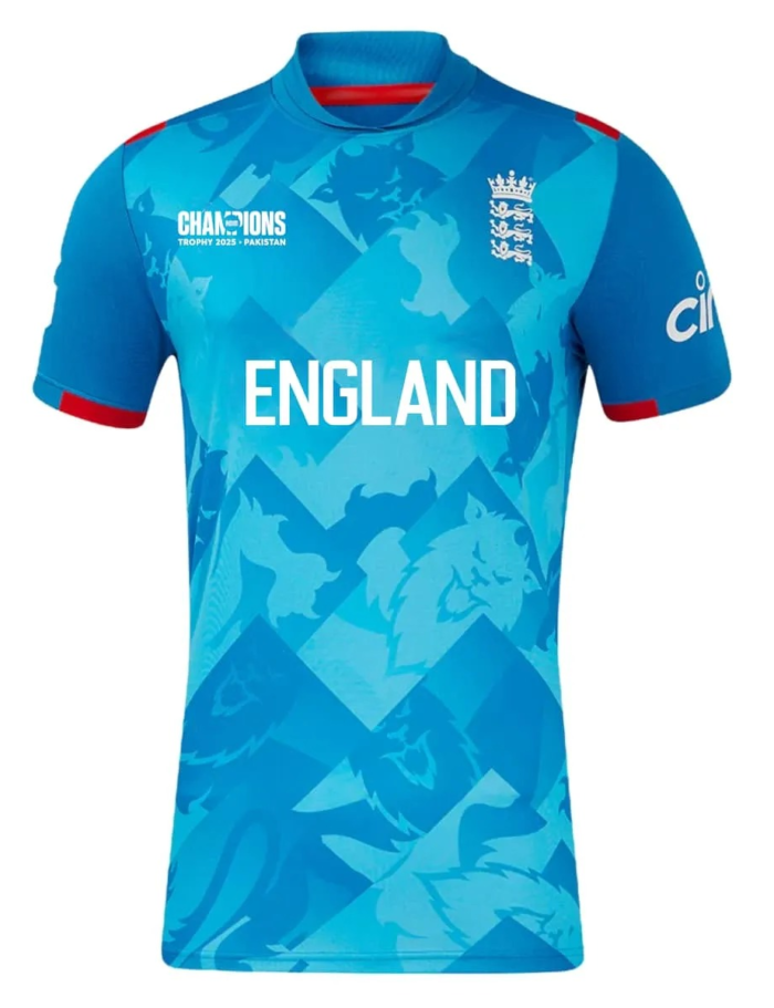 ICC Champions Trophy 2025 England cricket shirt, export-grade sublimated design