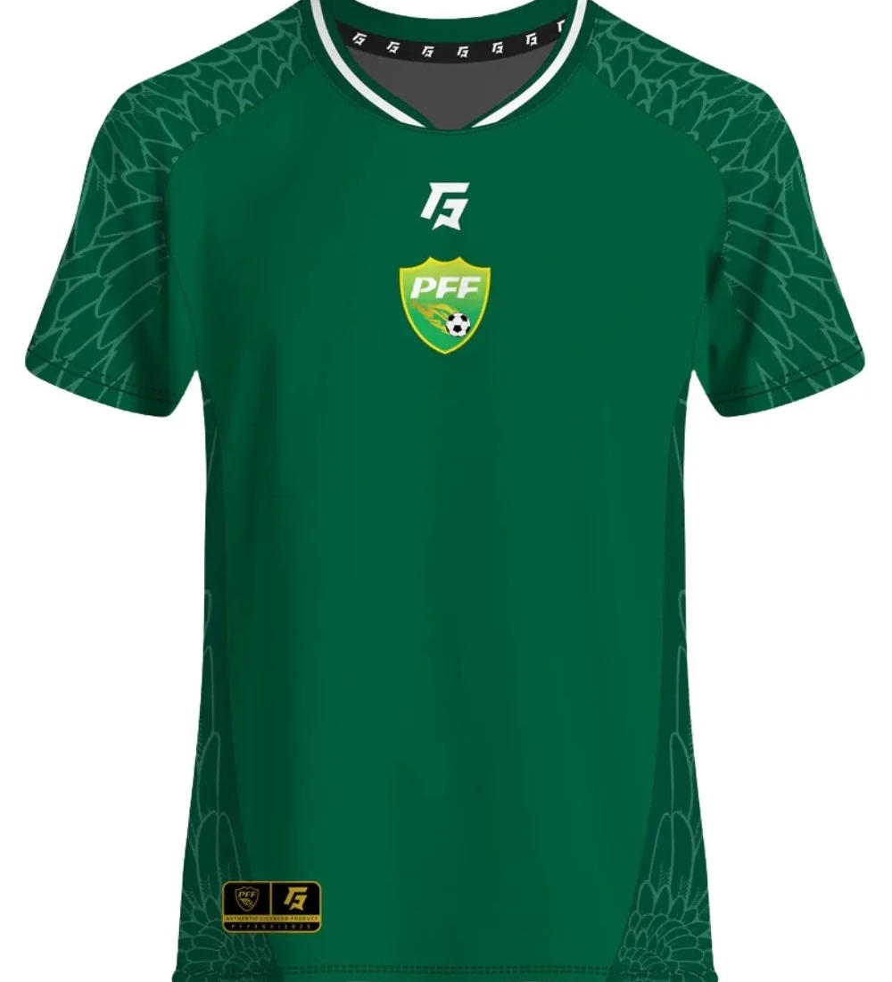 Pakistan national football team jersey 2025 sublimated design