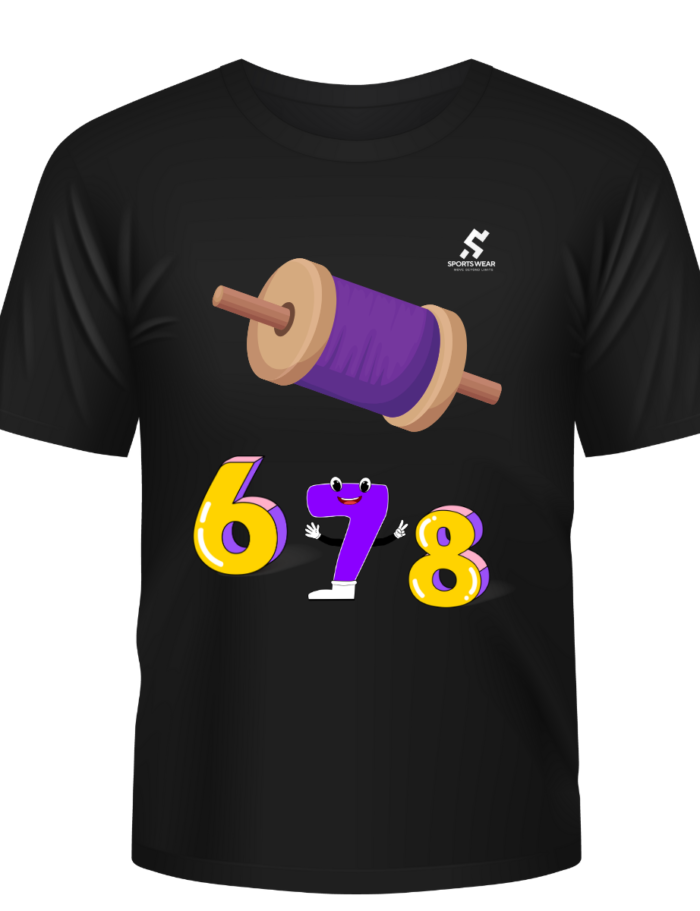 Basant 2026 signature black shirt with Basant dates print