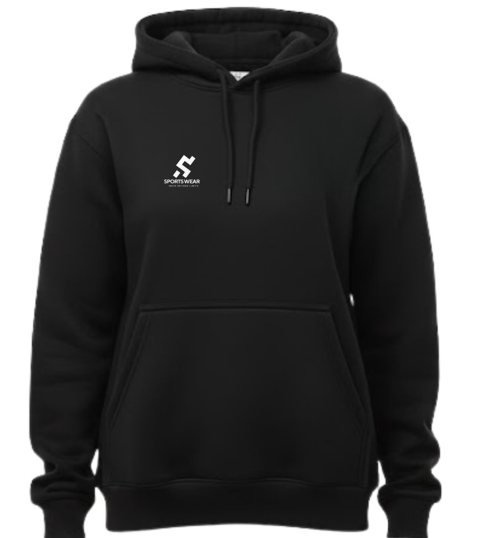 Black hoodie casual and sportswear hoodie