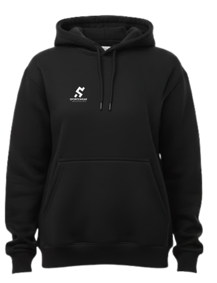 Black hoodie casual and sportswear hoodie