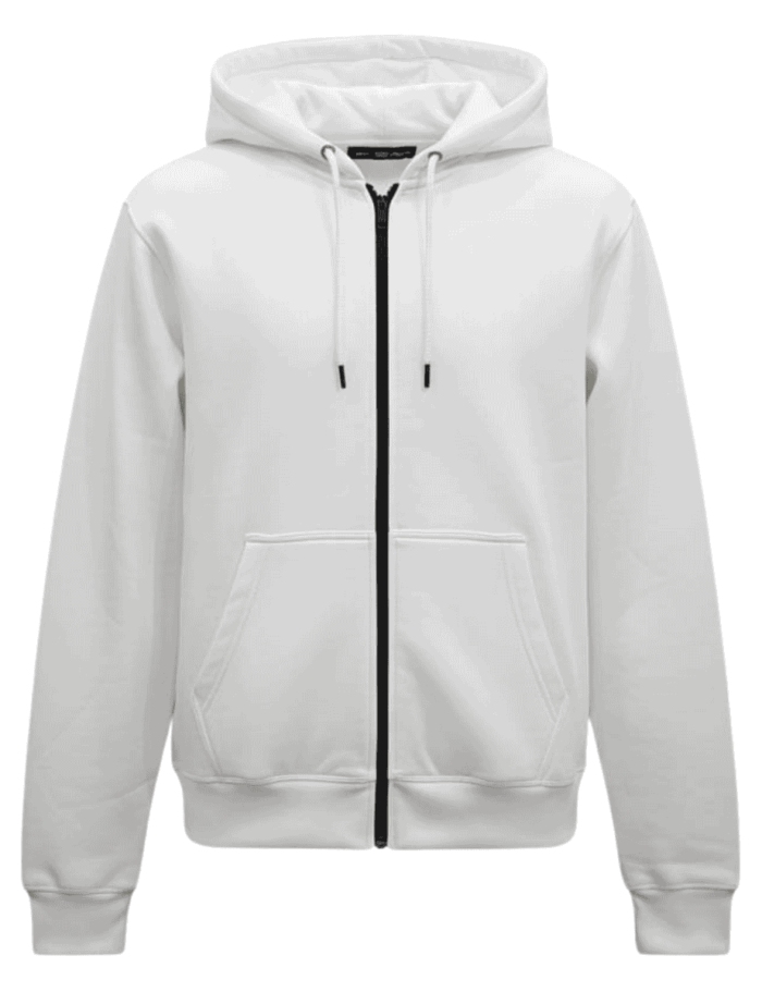 White hoodie premium sportswear casual hoodie