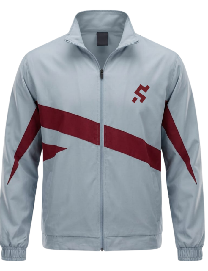 Maroon Panel Tracksuit Jacket made with premium Micro Stretch Fabric