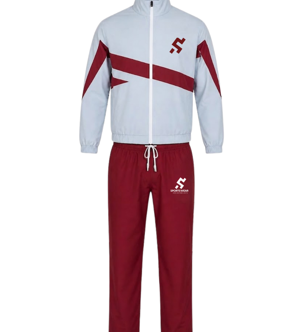Maroon Panel Tracksuit made with premium Micro Stretch Fabric