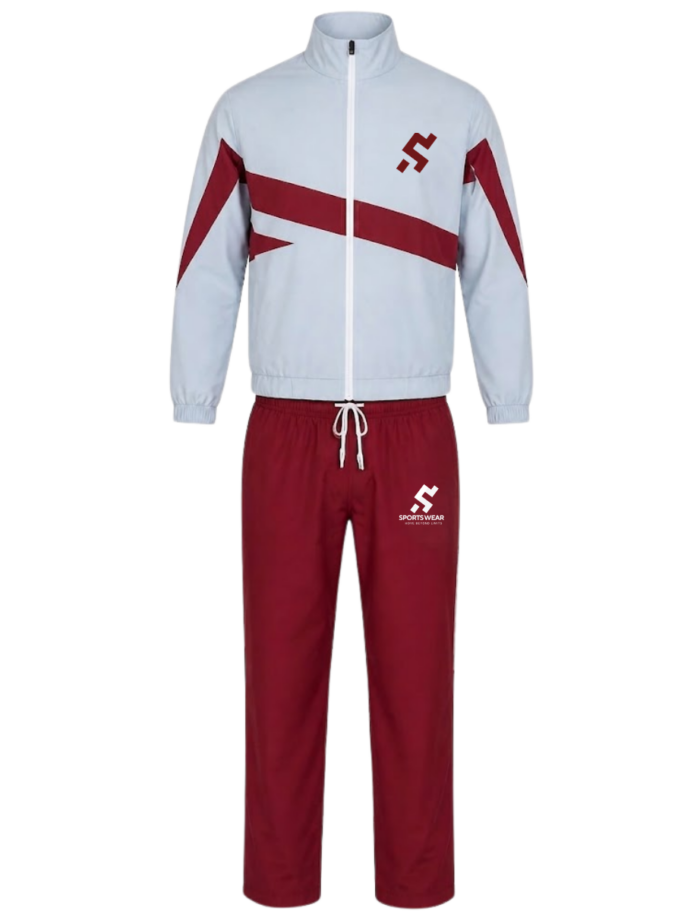 Maroon Panel Tracksuit made with premium Micro Stretch Fabric